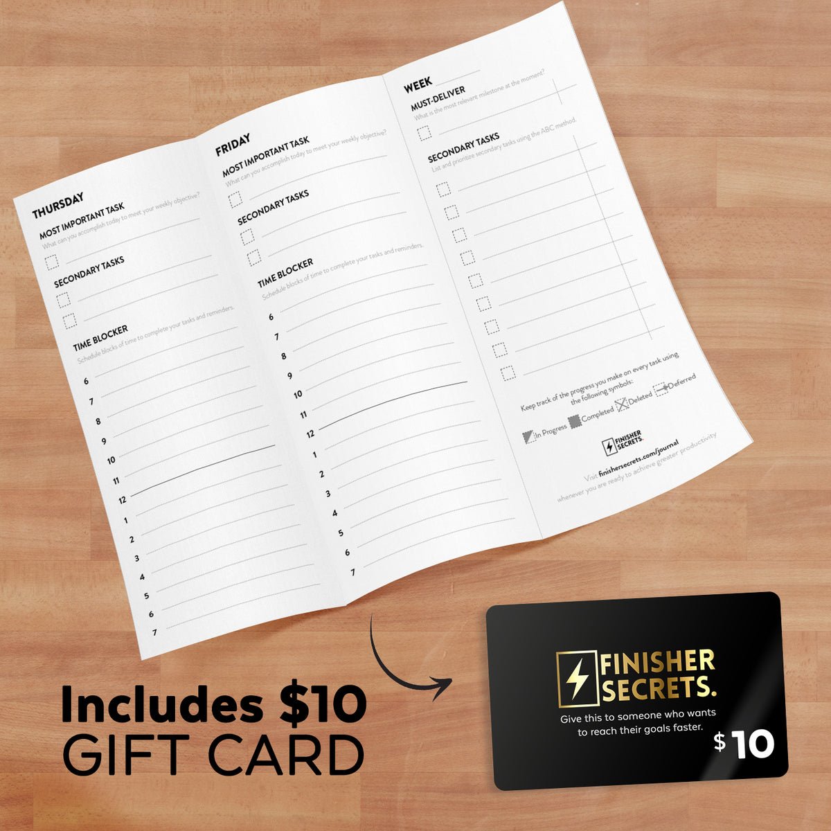 1 - Page Time Boxing Planner (Digital Download) - Finisher Secrets